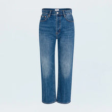 Laydown of Pistola Cassie jeans in medium wash with ankle length