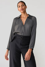 sanctuary Casually Cute Sateen Blouse in mineral
