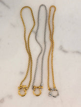 CHANSUTTPEARLS - LOCKET NECKLACE: SILVER NECKLACE WITH GOLD PENDANT