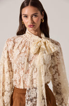 Cinthia Lace Top by ASTR the Label in cream floral lace