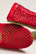 Detail close-up of mesh fabric on Coconut by Matisse Marta ballet flats