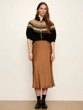 Brown Everyday Midi Skirt with a flowing silhouette