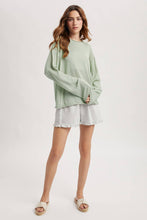 Wishlist Apparel - LIGHTWEIGHT ROLLED HEM SWEATER / WL25-12104: MELON / L