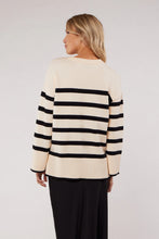 ivory sweater with stripes matty m