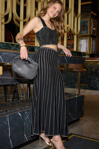 Celia Lurex Stripe Midi