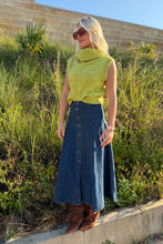Downtown Denim Midi Skirt