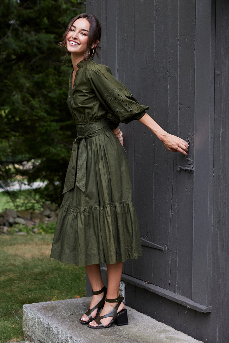 Model wearng the Becca Dress from Bella Tu
