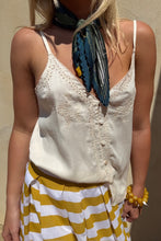 Anya Button Front Embroidered Cami