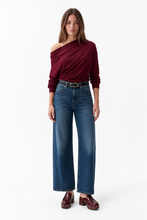 Dark blue Kyra High Rise Bowed Wide Ankle jeans