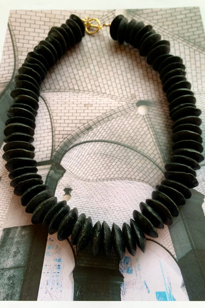 Black Ashanti Beaded Necklace