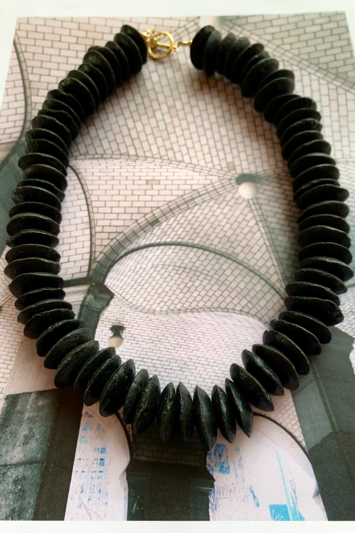 Black Ashanti Beaded Necklace