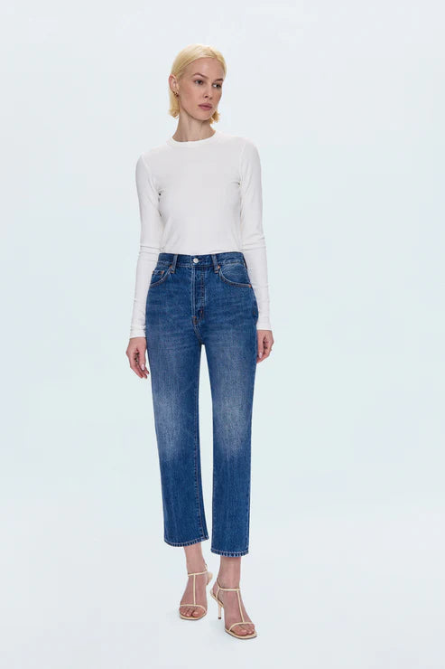 Pistola Cassie Crop jeans in Fairview vintage blue wash