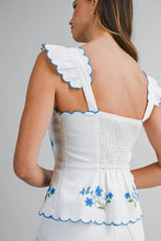 Annie Embroidered Peplum Top