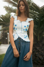 Annie Embroidered Peplum Top