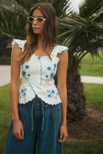 Annie Embroidered Peplum Top