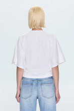 Clean, minimal white tee with structure and softness