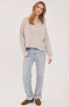Neutral Tristan V-Neck Sweater