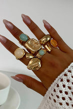Lyonlee - Chunky Ring Set with Gemstones: 4