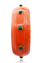 Rosa Coral And Jade Resin Bangle