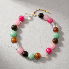 Lyonlee - Multicolor Oversized Beaded Statement Necklace: 6