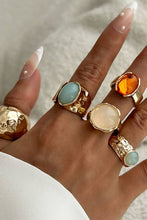 Lyonlee - Chunky Ring Set with Gemstones: 4