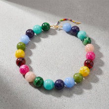Lyonlee - Multicolor Oversized Beaded Statement Necklace: 6
