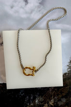 Locket Necklace: Silver with Gold Pendant