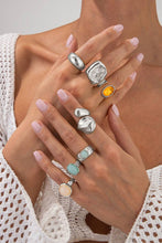 Lyonlee - Chunky Ring Set with Gemstones: 4