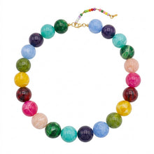 Lyonlee - Multicolor Oversized Beaded Statement Necklace: 4