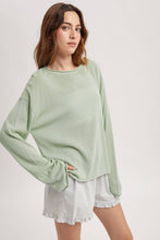 Wishlist Apparel - LIGHTWEIGHT ROLLED HEM SWEATER / WL25-12104: MELON / L