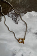 Locket Necklace: Silver with Gold Pendant
