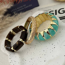 Lyonlee - Resin Statement Cuff Bracelet: 4