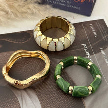 Lyonlee - Resin Statement Cuff Bracelet: 9