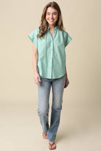 Olivaceous - Brielle Striped Flutter Sleeve Blouse: Brown / Contemporary / L