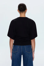 Back view of kimono-sleeve Pistola tee in Noir