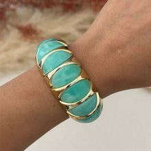 Lyonlee - Pearl Accent Resin Cuff Bracelet: 1