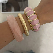 Lyonlee - Resin Statement Cuff Bracelet: 7