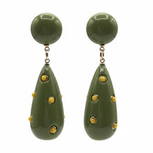 Michael Nash Jewelry - Kathryn Olive And Yellow Polka Dot Drop Earring