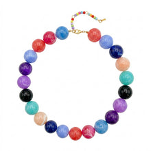Lyonlee - Multicolor Oversized Beaded Statement Necklace: 4