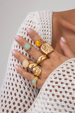 Lyonlee - Chunky Ring Set with Gemstones: 1