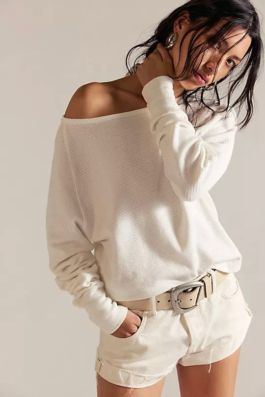 free people jess long sleeve ivroy pullover