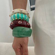 Lyonlee - Pearl Accent Resin Cuff Bracelet: 1