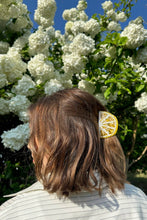 Solar Eclipse Hand-Painted Citrus Slice Hair Claw Clip