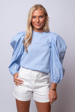 Poppy Printed Puff Shoulder Top