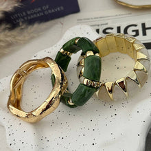 Lyonlee - Resin Statement Cuff Bracelet: 5