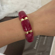 Lyonlee - Resin Statement Cuff Bracelet: 7