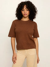 Brown Perfect Sweater Tee with short sleeves