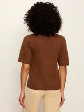 Brown Perfect Sweater Tee with short sleeves