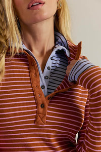 Lake Henley Stripe Top