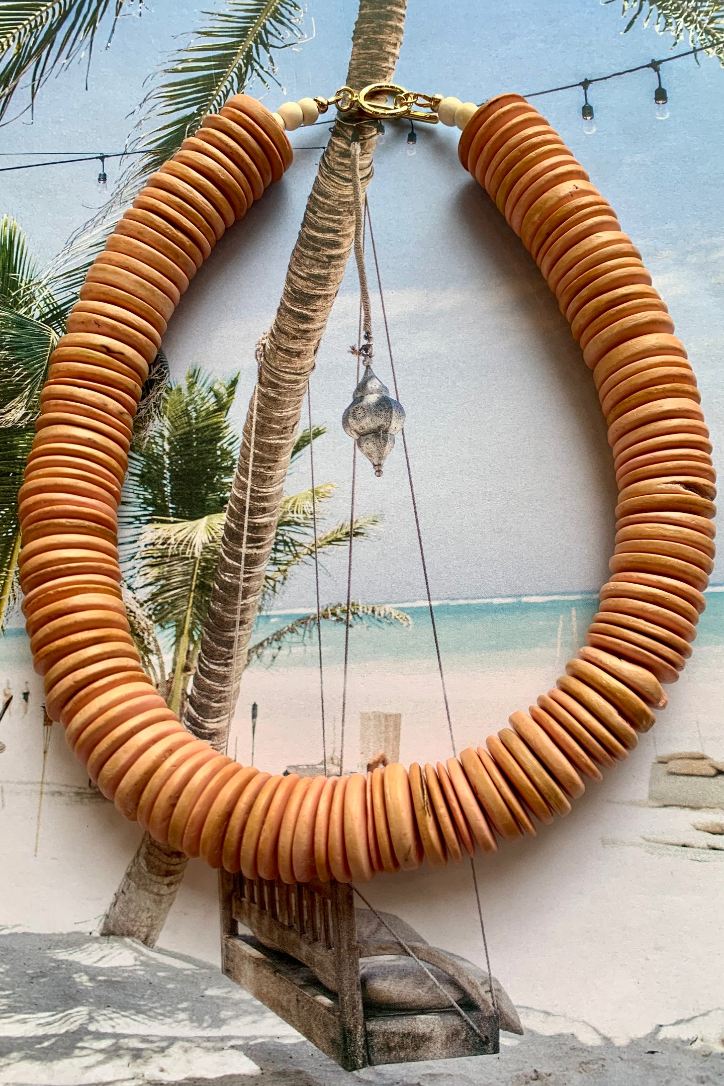 Pink Coconut Shell Necklace
